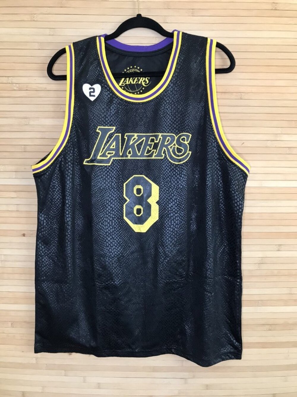 Lakers Kobe Bryant #8 Statue Ceremony SGA GIVEAWAY Snake Skin Jersey 2/8/24 XL